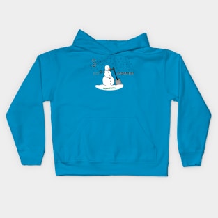 s is for snowman Kids Hoodie